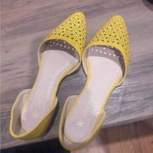 Restricted Women's Bright Yellow Cutout Loafers